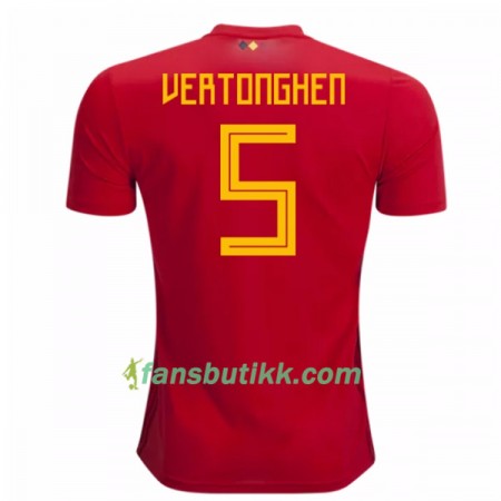 Fotball-VM 2018 Belgia drakt Vertonghen 5 Hjemmetrøye